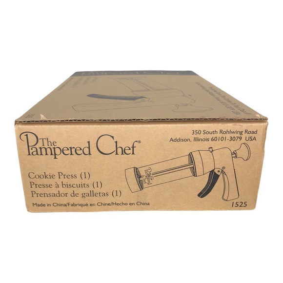 🆕 The Pampered Chef Cookie Press with 16 discs #1525 - Picture 4 of 5